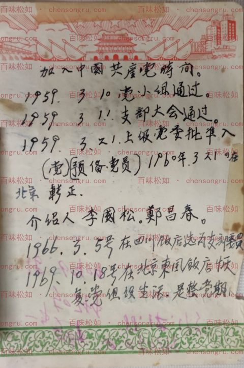 Record of Communist Party membership date